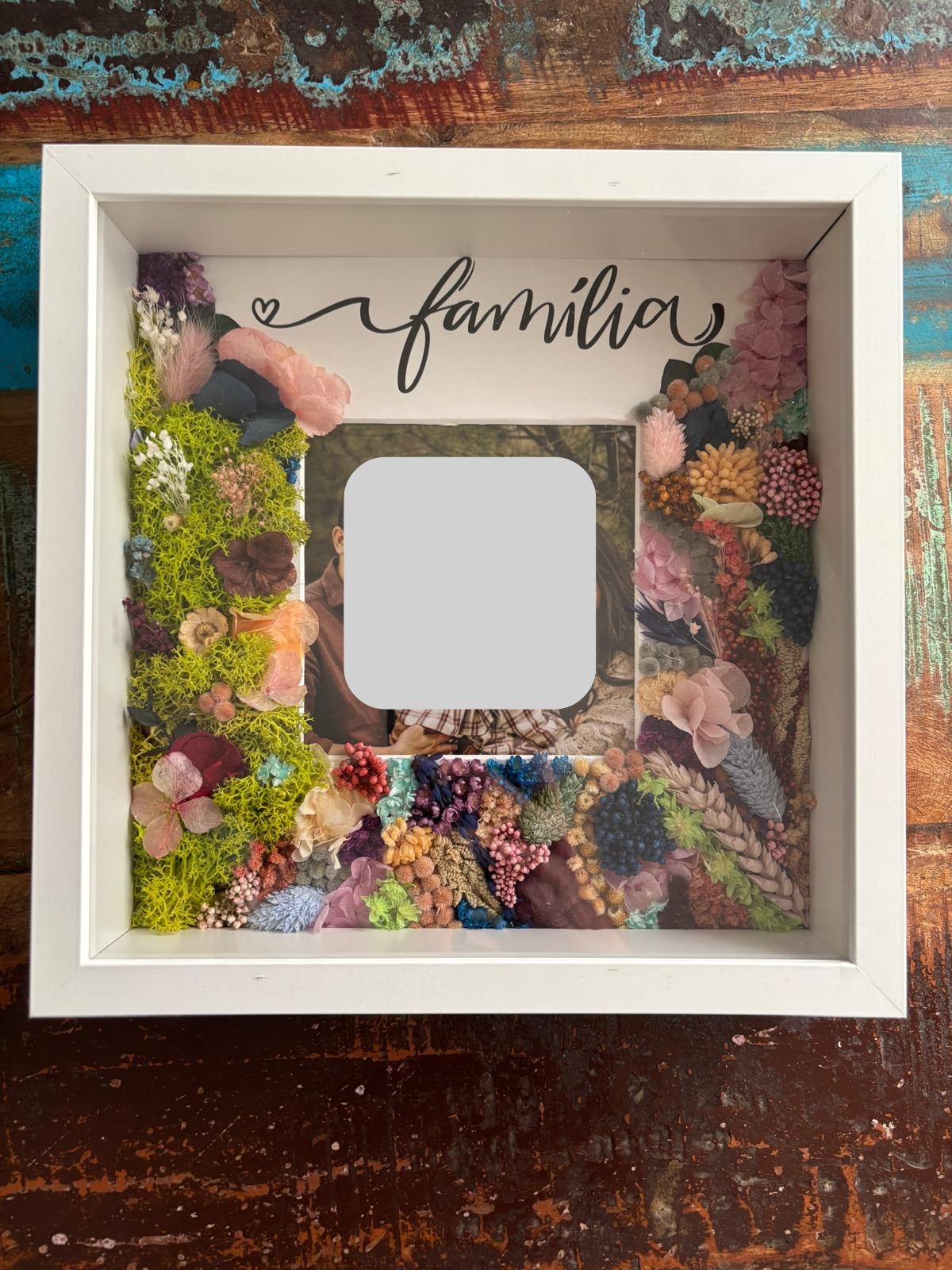 Portafotos Floral con marco decorado