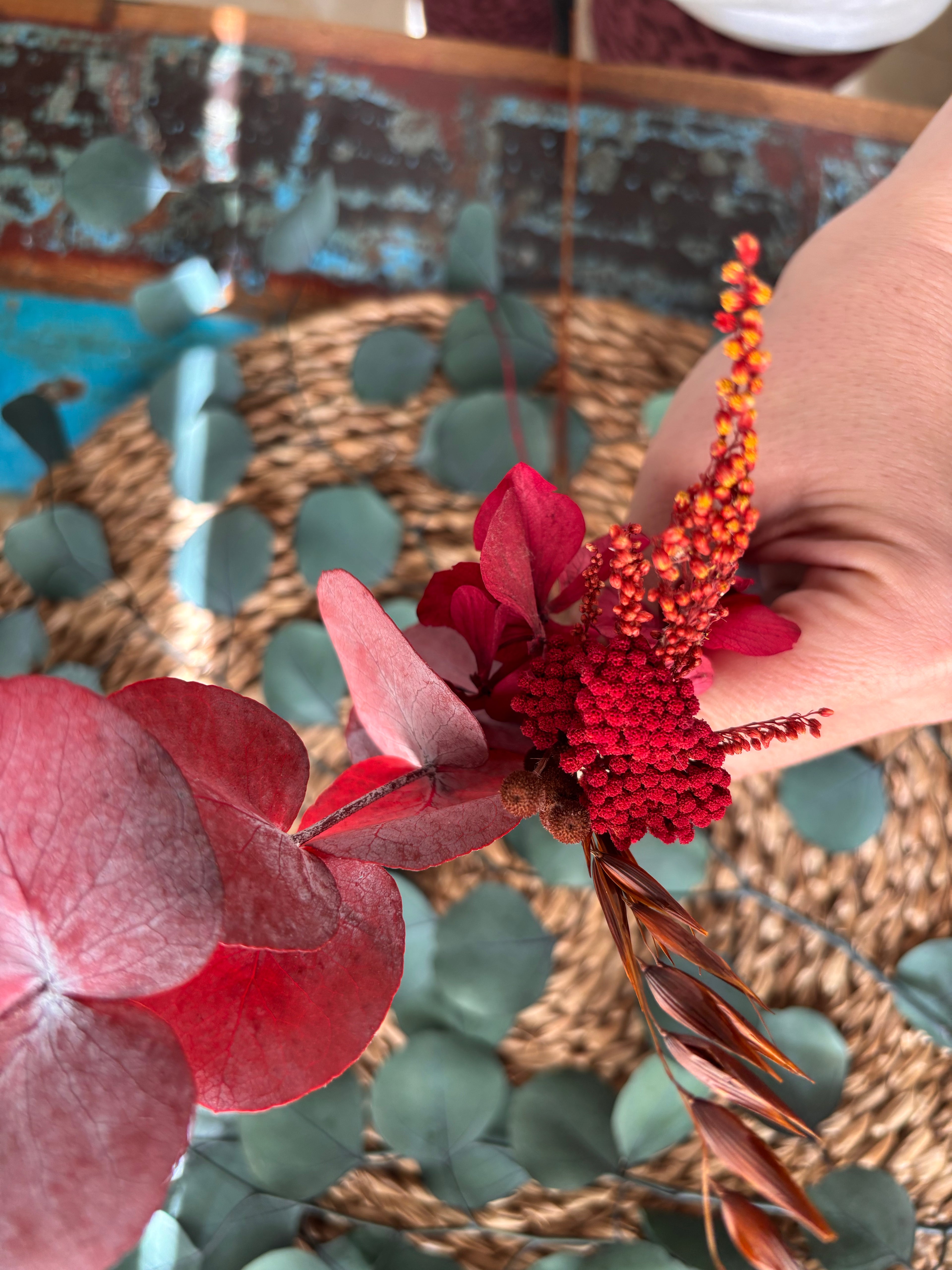 Centro colgante en marco de madera